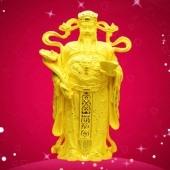 純金財(cái)神擺件定制、絨沙金財(cái)神工藝品擺件定做批發(fā)