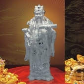 祿星純銀擺件、純銀祿星降臨、祿星純銀工藝品擺件