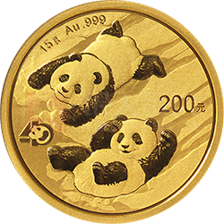2022版熊貓貴金屬紀念幣15克圓形金質(zhì)紀念幣