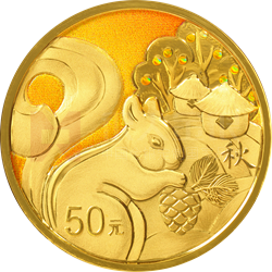 二十四節(jié)氣（光陰的故事）金銀紀念幣3克圓形金質紀念幣