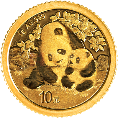 2024版熊貓1克普制金質(zhì)紀念幣